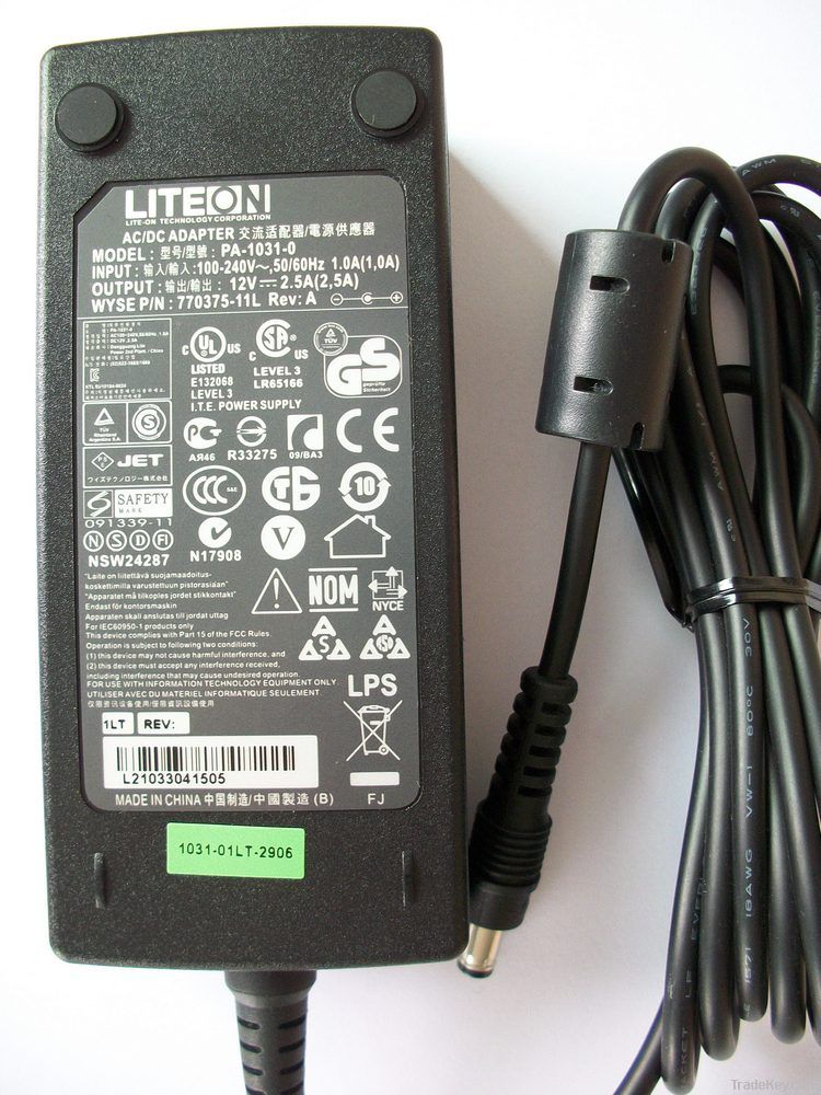 Liteon 12v2.5a lcd monitor power ac adapter