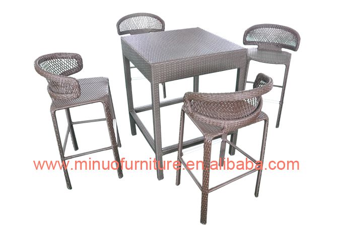 outdoor furniture rattan bar table sets
