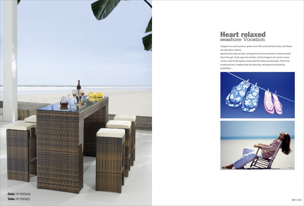 outdoor furniture rattan bar table sets