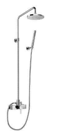 single lever shower mixer with rain shower