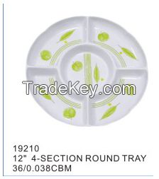 melamine plate custom melamine plate deluxe dinner plate Round melamine dessert serving plate with beautiful decal