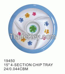 Highly welcomed printing useful plastic tray New design divided melamine/plastic fast food tray