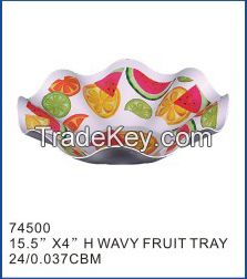 factory supply cheap rectangular melamine serving tray restaurant melamine health handled serving tray