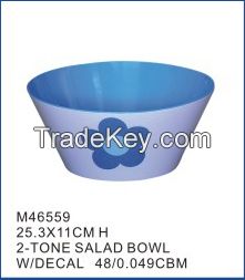 Various certificate melamine colorful salad bowl Best selling good price plastic salad serving bowl