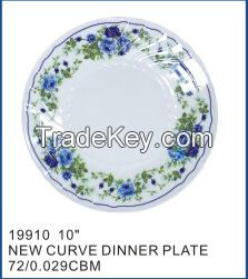 eurohome hotel event restaurant white round custom cheap melamine plate Kids Melamine Plates Melamine Charger Plates Melamine Compartment Plate