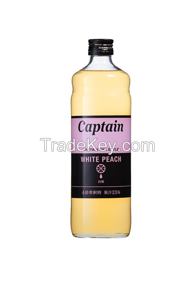 Captain Brand White Peach Syrup / กัปตัน ไซรัป รสไวท์พีช