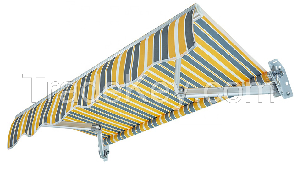 Super Sales Retractable Arm Awning Outdoor Sunshade Folding Arm Awnings