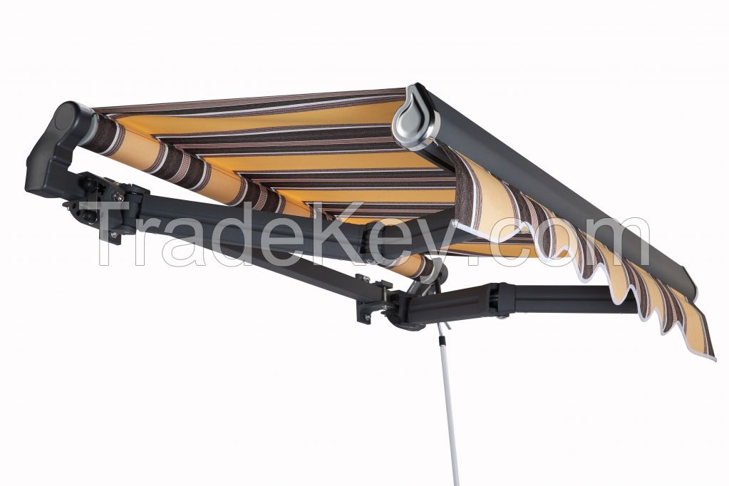 Outdoor Awning TK01P01 Dark Grey Color(K01 retractable arms+P01 front tube)