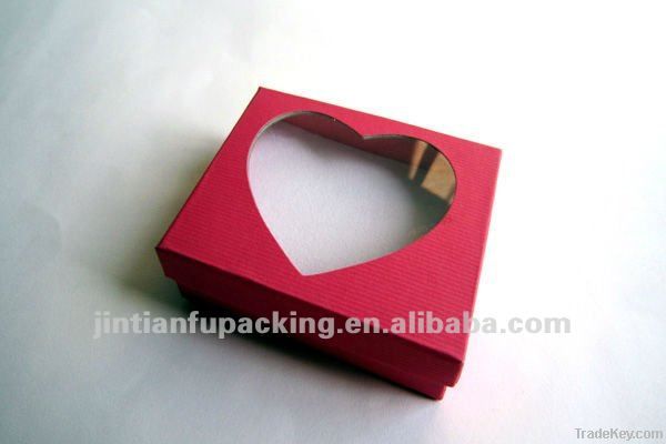 jewelry packaging paper box with PVC window
