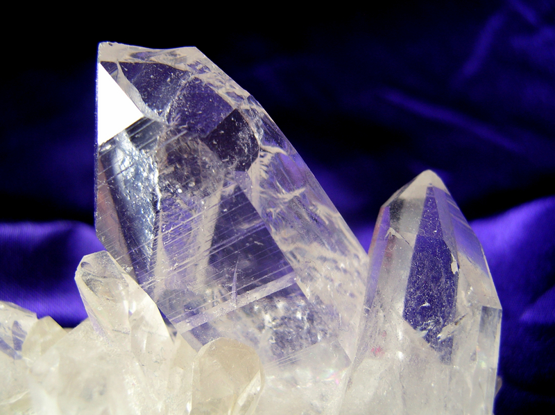 clear crystal quartz rough and sculpted