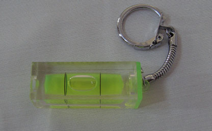 bubble vial key-chain