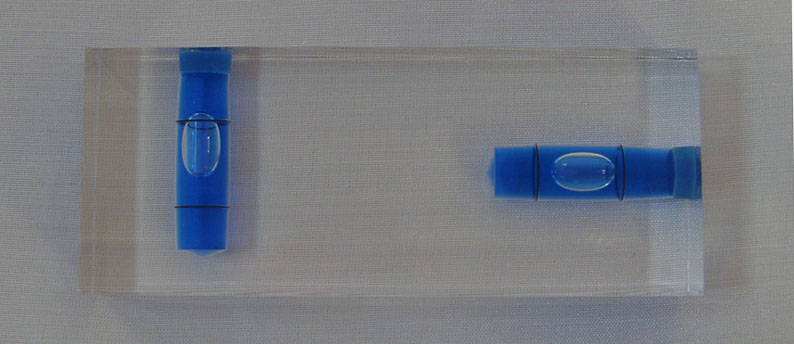 level vial, block acrylic level vial