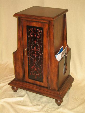 Antique hand painted magazine cabinet