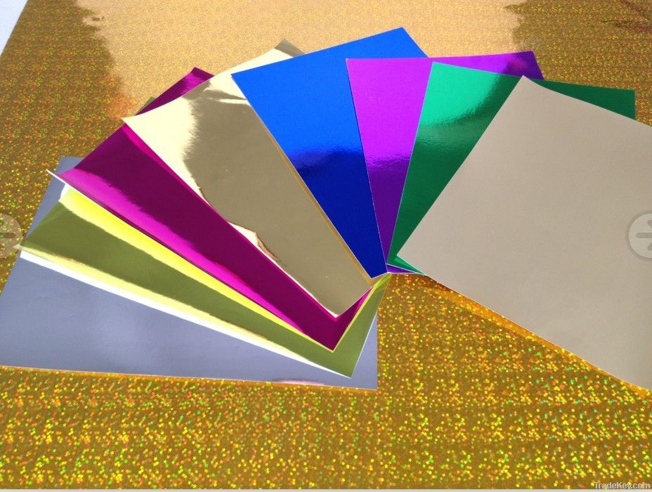 Metallized paper for gift wrapping