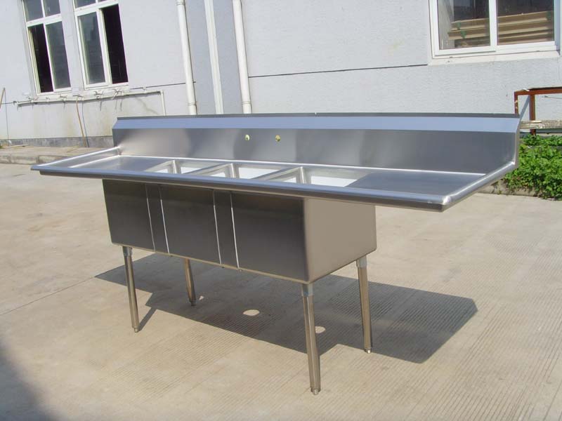 Commercial stainless steel sink