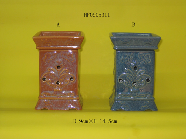 CERAMIC  Incense OIL BURNER WITH ELECTRIC LINE OR T-LIGHT CANDLE