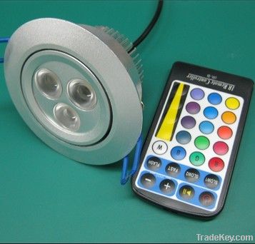 4W RGB led downlight with remote controller