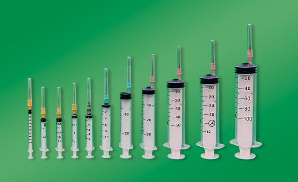 Disposable syringes with needle