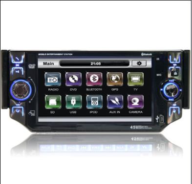 two zone 5 Inch Car DVD Player with GPS and dvb-t