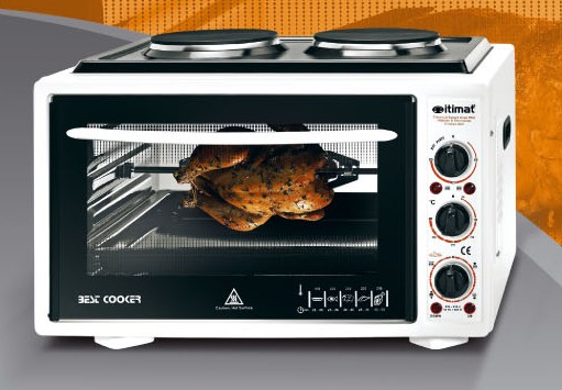 Electric Square Oven 35 Lt. Double HotPlate & Chicken Grill