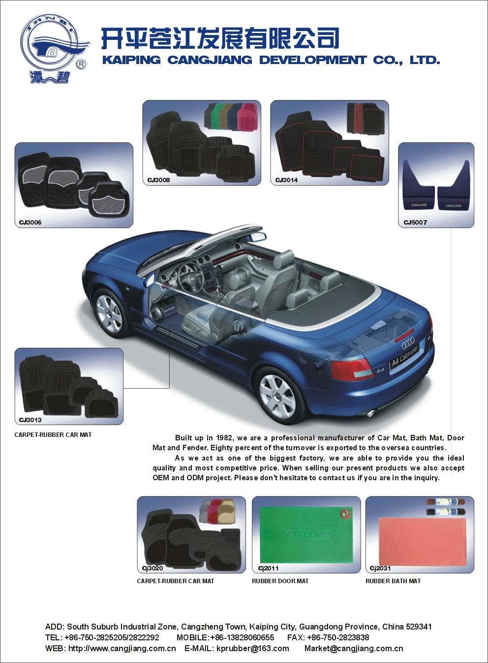 Various car mats