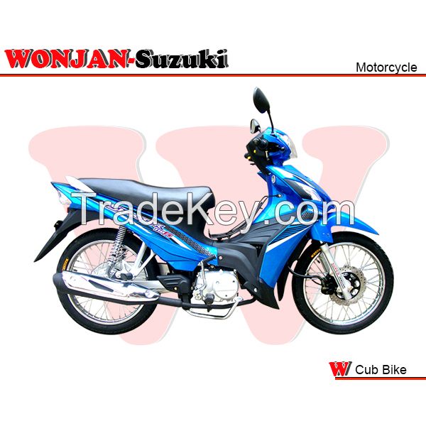 110cc cub bike, wonjan-suzuki engine techology, motorcycle export (BLUE)