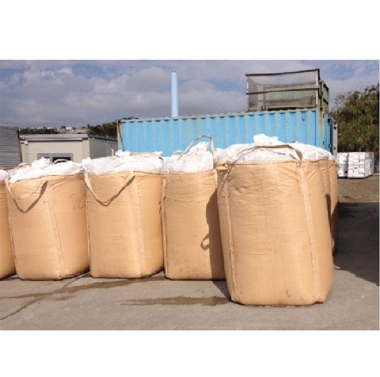 Flat Bottom Bottom Option (Discharge) and Double Stevedore Strap Loop Option (Lifting) 1 ton bulk bag for waste chemical sand