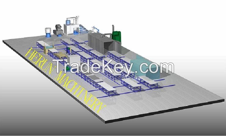 Solid surface production line