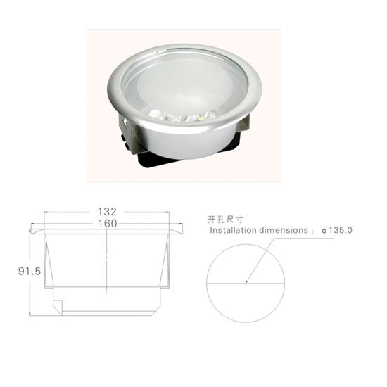 10W LED ceiling light