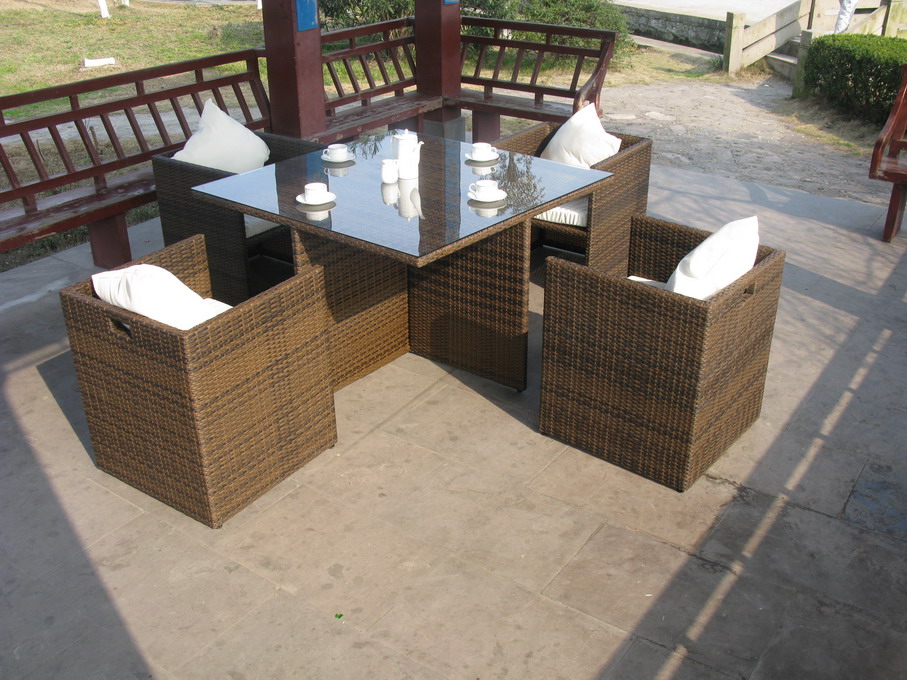 Outdoor Rattan Coffee Table Set