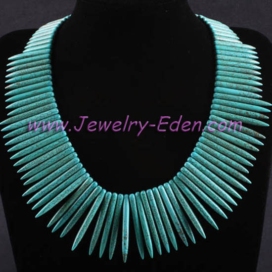 FREE SHIPPING NAVAJO HOWLITE TURQUOISE NECKLACE BEADS 20-50MM PE002