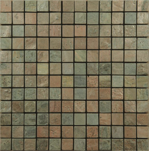 Mosaic Tiles and Green Marble