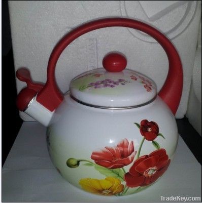 Enamel Whistle Kettle Water Teapot