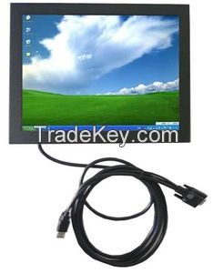 12.1 Inch HL-121B SKD Metal Cover VGA Touch Screen Monitor For IPC Industrial PC