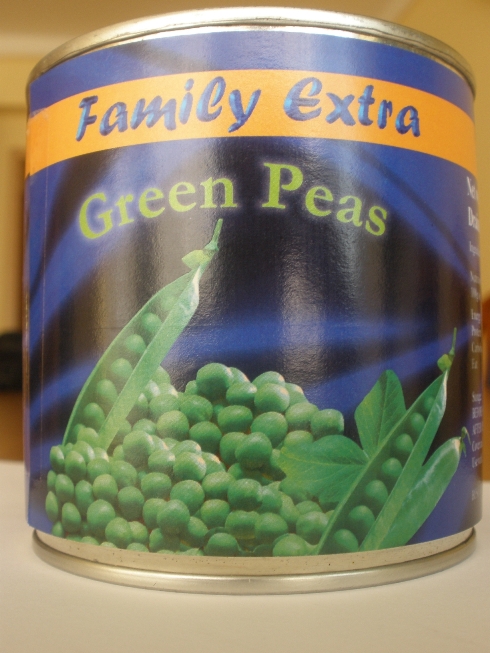 canned green peas