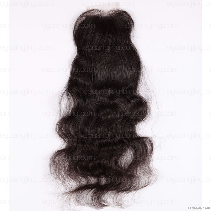 18 inches Malaysian virgin hair Top closure