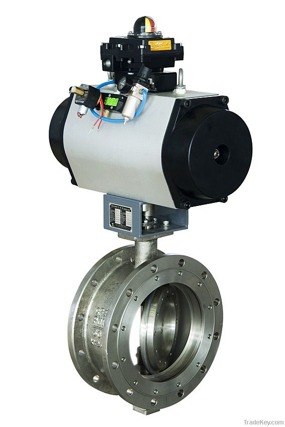 DN600 electric actuator three eccentric butterfly valve