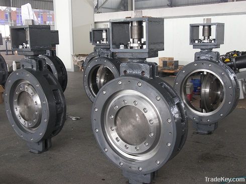 DN600 electric actuator three eccentric butterfly valve
