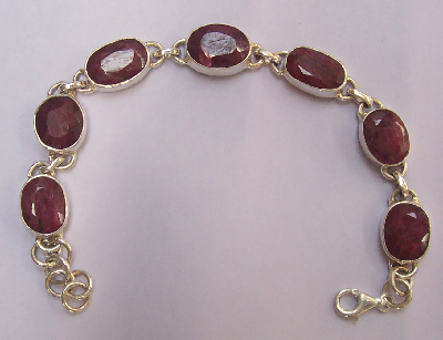 indain ruby faceted Bracelet