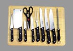 11pcs Knife Sets with Wooden Cutting Board FW-C158