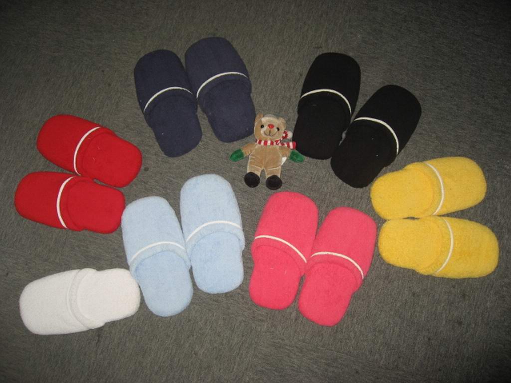 Terry fabric slippers