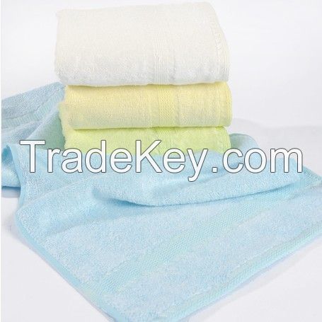 Cheap Wholesale 100% cotton solid bath towel with assorted sizes and colors