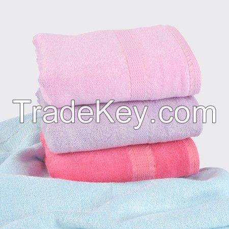 Cheap Wholesale 100% cotton solid bath towel with assorted sizes and colors 
