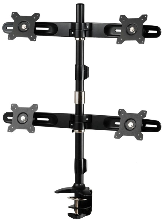 TC744 Quad LCD Monitor Stand - Desk Clamp Base