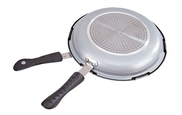 die-cast double frying pan