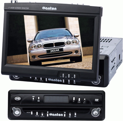 7-inch In-dash Car DVD Player with TFT LCD Monitor, TV, FM Tuner & Amp