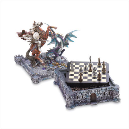 Dragon and Knight Chess Set