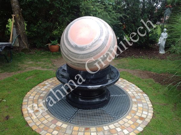 ball water feature, garden ball fountain