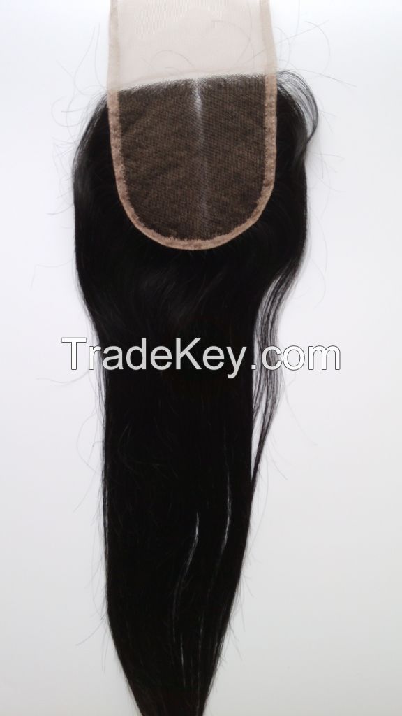 5A Free Part/ Middle Part/3-Part Brazilian Virgin Hair Top Lace Closure