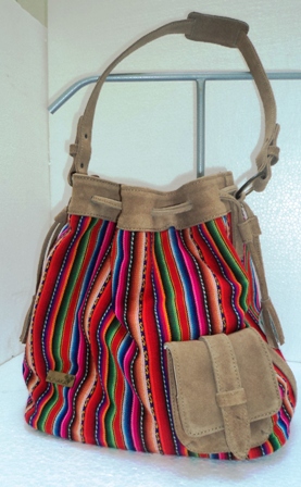 loom blanket bag leather